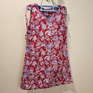 RUGGED BEAR Girls Red Floral Vintage Cotton size 7